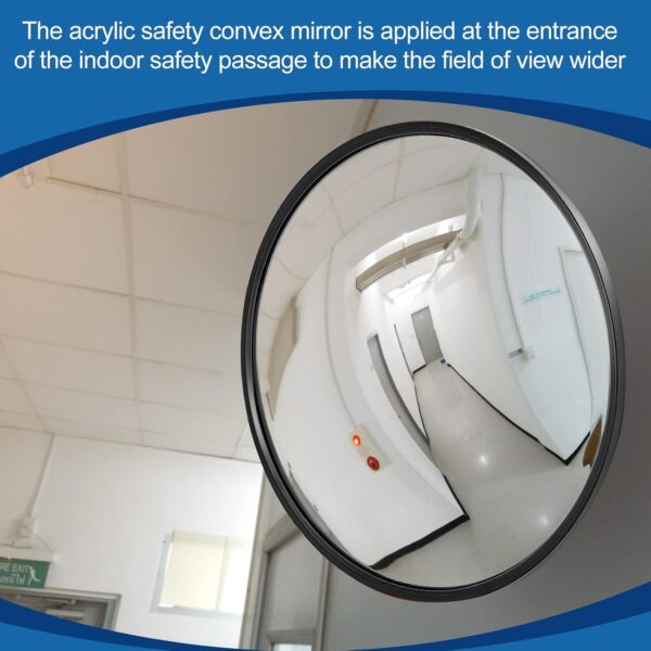 Maitys 2 Pcs Convex Mirror Acrylic Safety Security Traffic C...