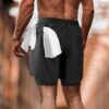 NIMOJIRO Men's 2 in 1 Running Shorts Workout Athletic Traini...