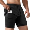 NIMOJIRO Men's 2 in 1 Running Shorts Workout Athletic Traini...