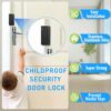 2Pack Home Security Door Reinforcement Lock, Childproof Safe...