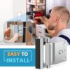 Home Security Door Lock 3 Pack Metal Door Reinforcement Lock...