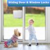 Sliding Door Lock, 2 Pack Child Safety Sliding Glass Door Lo...
