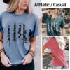 Funny Graphic Women Skinny Pine Tree Shirt Summer Hiking Cam...