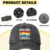 Funny Camping Hats Hiking is My Therapy Colorful Printed Bas...
