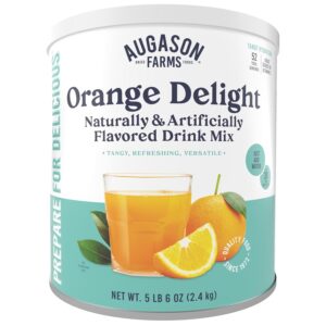 Augason Farms Orange Delight Drink Mix Can, Emergency Food S...