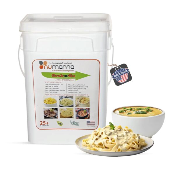 NuManna Grab-n-Go Bucket 80 Servings GMO Free, No Added Pres...