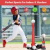 T Ball Set, Tee Ball Set for Kids 3-5 with 6 Large Baseballs...