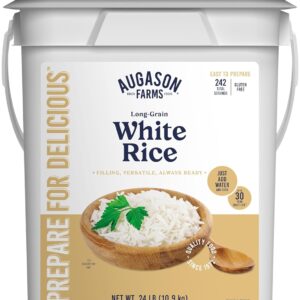Augason Farms Long Grain White Rice 4-Gallon Pail, Emergency...