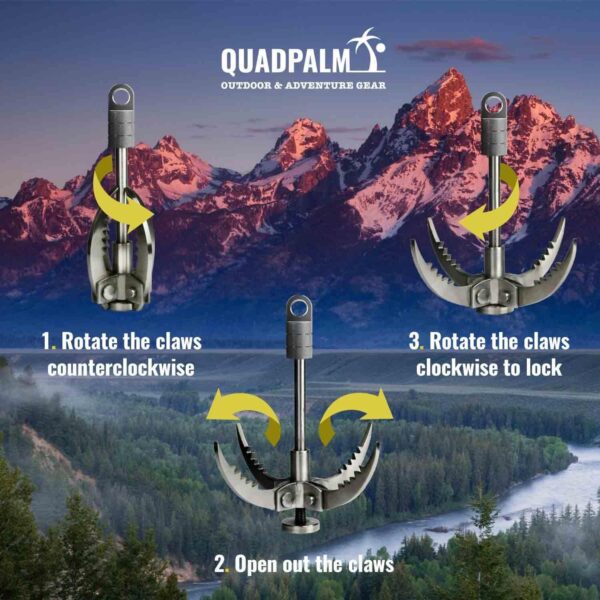 Grappling Hook and Rope 10M (32ft) - Multifunctional Heavy D...
