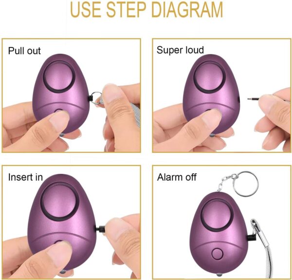 KOSIN Safe Sound Personal Alarm, 6 Pack 140DB Personal Secur...