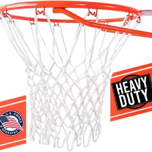 Heavy Duty Basketball Net Replacement - All Weather Anti Whi...