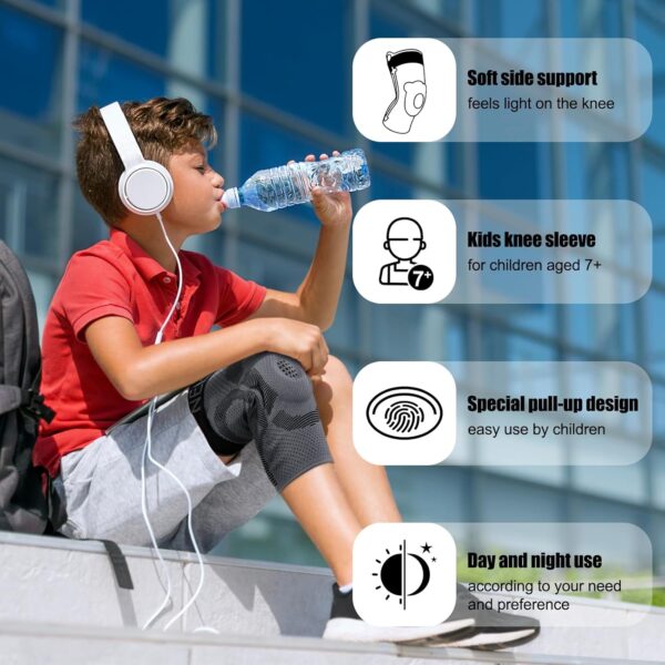 NEENCA Kids Knee Brace Sleeve, Youth Knee Compression Sleeve...