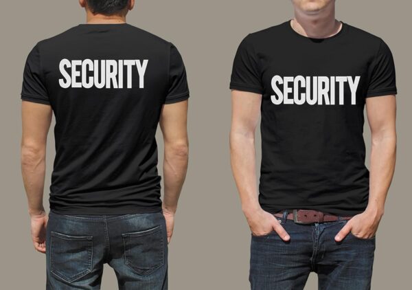 fresh tees Security Shirt 2 Sided Front Back Print | Event S...