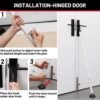 Door Stoppers Security Bar 2 Pack - Heavy Duty Door Jammer -...