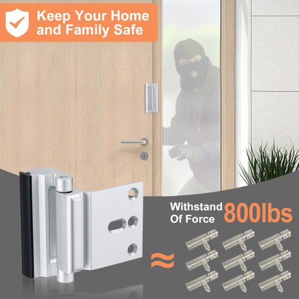 2 Pack Home Security Door Lock,Childproof Door Reinforcement...