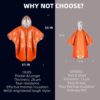 2025 Thickened Emergency Rain Poncho with Mylar Blanket Line...