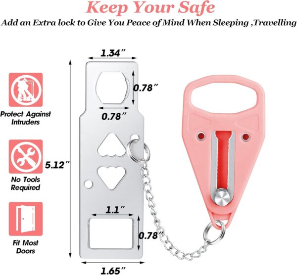 AceMining Portable Door Lock Home Security Door Locker Trave...