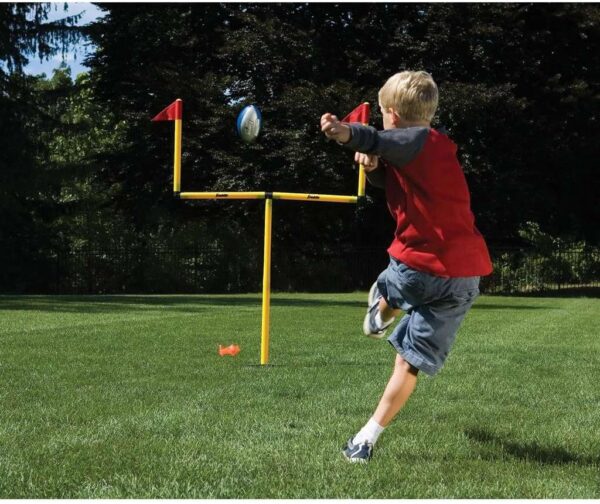 Franklin Sports Youth Football Goal-Post Set — Kids’ Footbal...