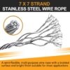 4 Pack Stage Light Safety Cables for Stage DJ Party Lights T...