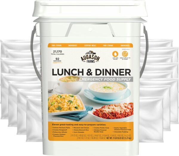 Augason Farms Lunch and Dinner Variety Pail Emergency Food S...