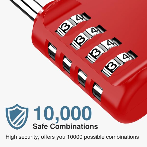 Puroma 4 Pack Combination Lock for Locker 4 Digit Outdoor Wa...