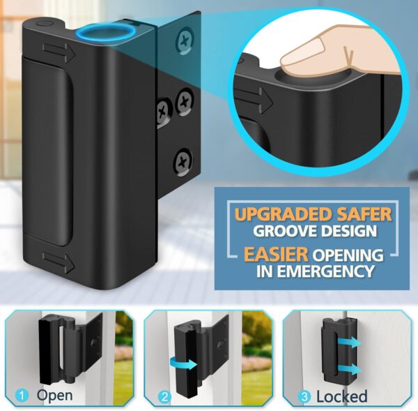 Home Security Door Lock Reinforcement - Child Proof High Sec...