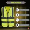 Reflective Security Safety Vests Heavy Duty with 7 Pockets a...