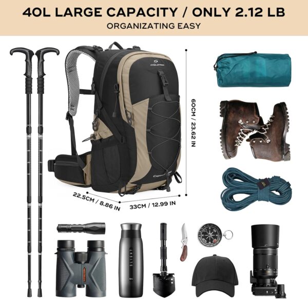 Maelstrom Hiking Backpack,Camping Backpack,40L Waterproof Hi...