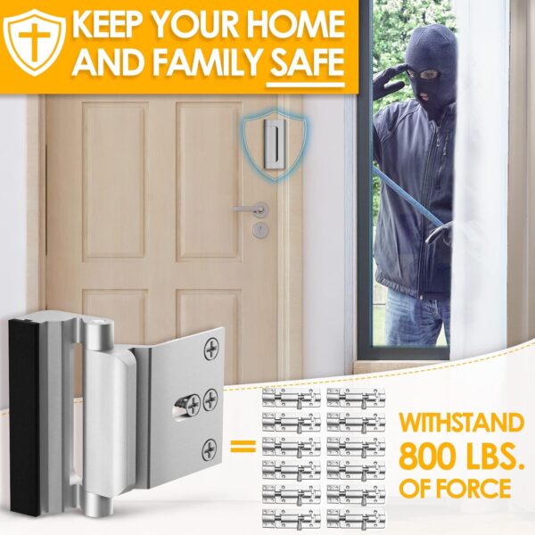 Home Security Door Lock, 2 Pack Childproof Door Reinforcemen...