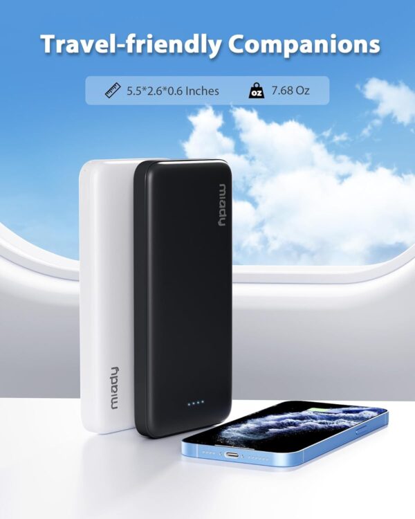Miady 2-Pack 10000mAh Dual USB Portable Charger, USB-C Fast ...