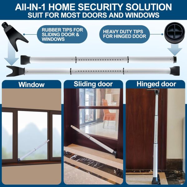 Rerishom Door Security Bar, Door Stoppers Security bar,Heavy...