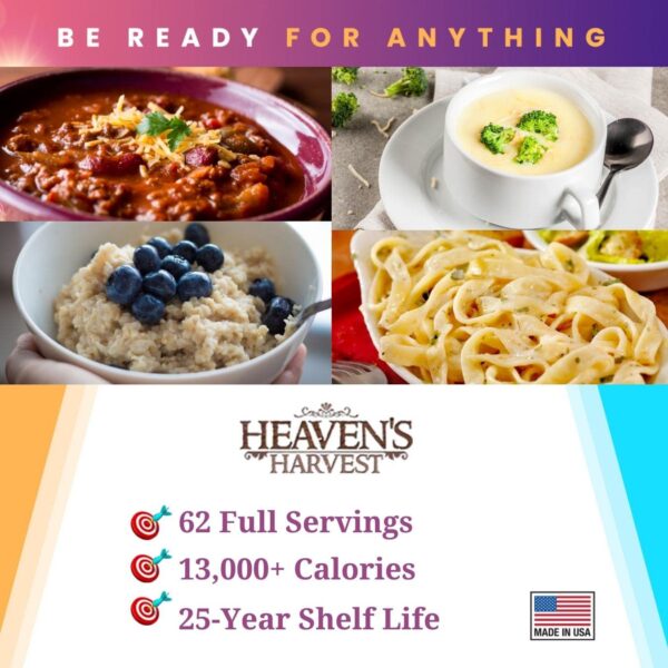 Heaven’s Harvest 25-Year Organic Family Food Kit — Emergency...