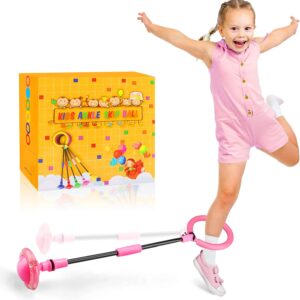 Ankle Skip Ball for Kids - Foldable Flash Wheel Skip Ball, O...