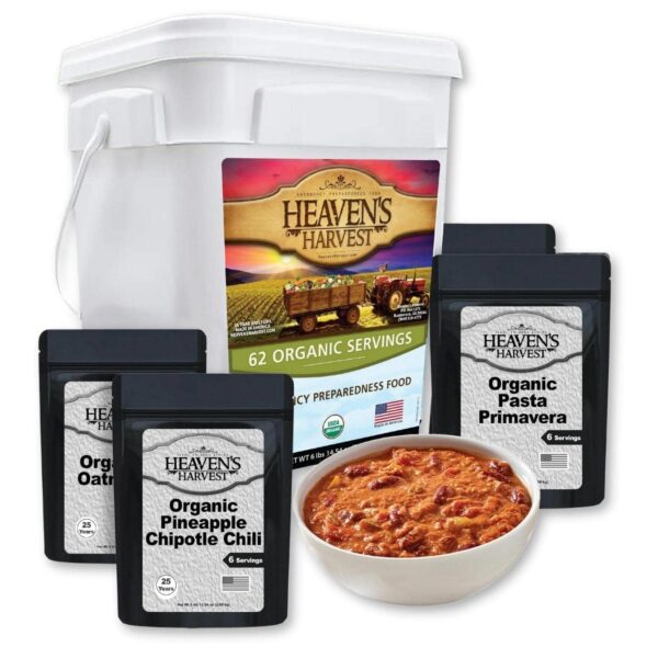 Heaven’s Harvest 25-Year Organic Family Food Kit — Emergency...