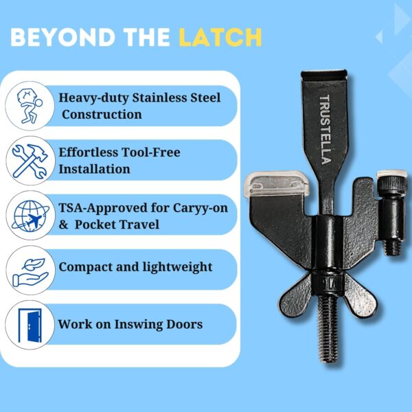 Original Trustella Heavy-Duty Portable Door Lock - Stainless...