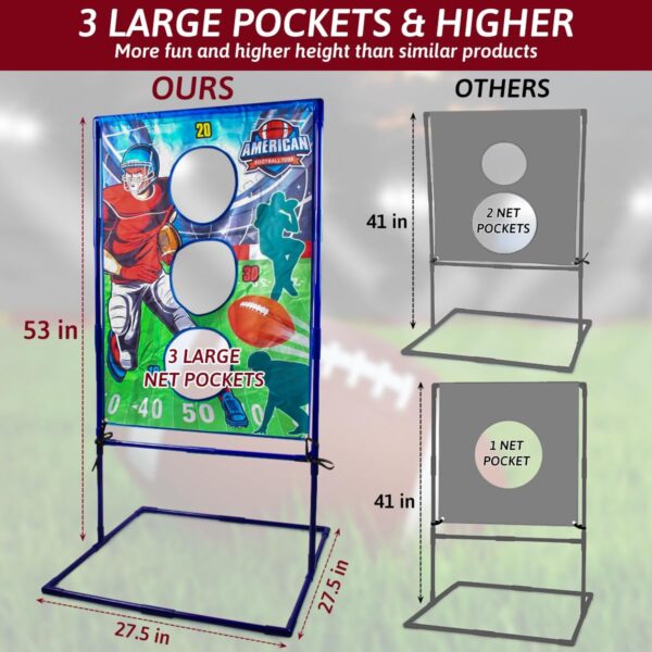 Football Toss Game with 4 Inflatable Balls, Football Throwin...