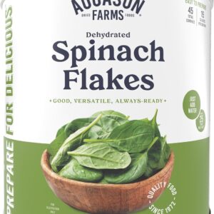 Augason Farms Dehydrated Spinach Flakes Can, Emergency Food ...