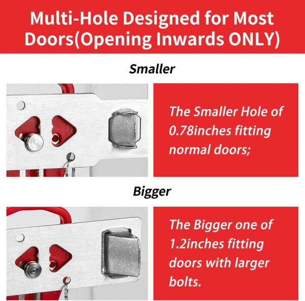 Portable Door Lock 2Pack Extra Lock for Additional Privacy a...