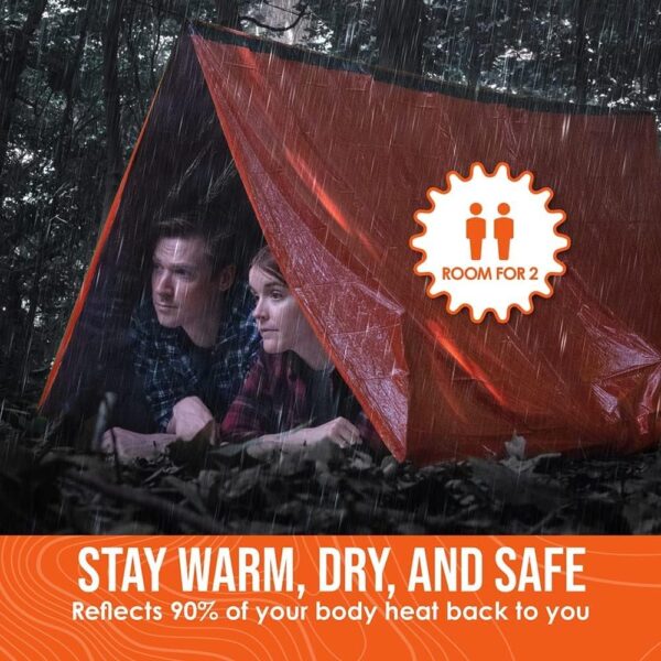 Go Time Gear Survival Life Tent • 2 Person Mylar Emergency S...