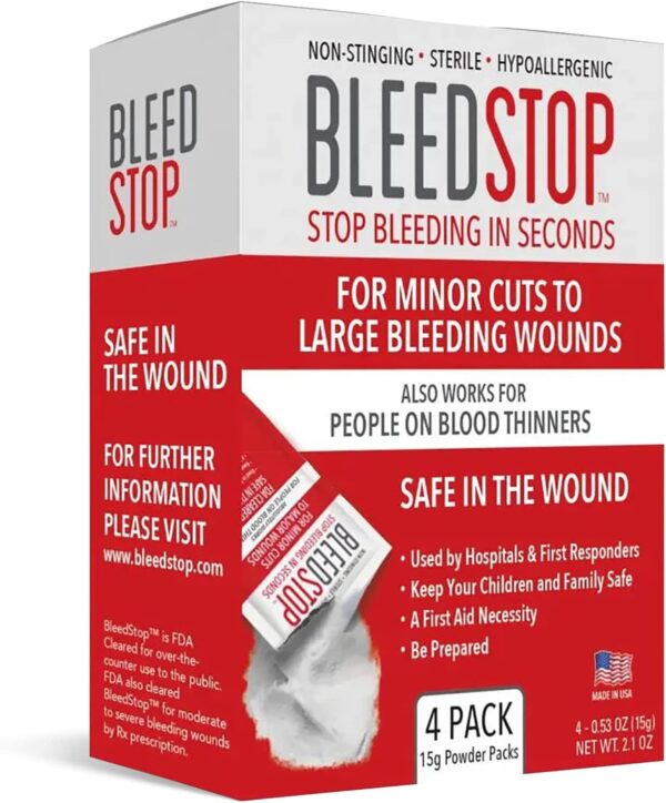BleedStop First Aid Powder for Blood Clotting, Trauma Kit, ...