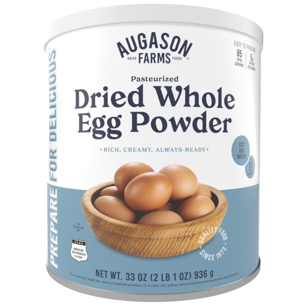 Augason Farms Pasteurized Dried Whole Egg Powder Can, Real E...