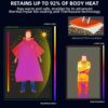 2025 Thickened Emergency Rain Poncho with Mylar Blanket Line...