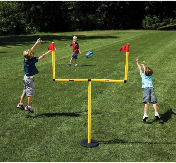 Franklin Sports Youth Football Goal-Post Set — Kids’ Footbal...
