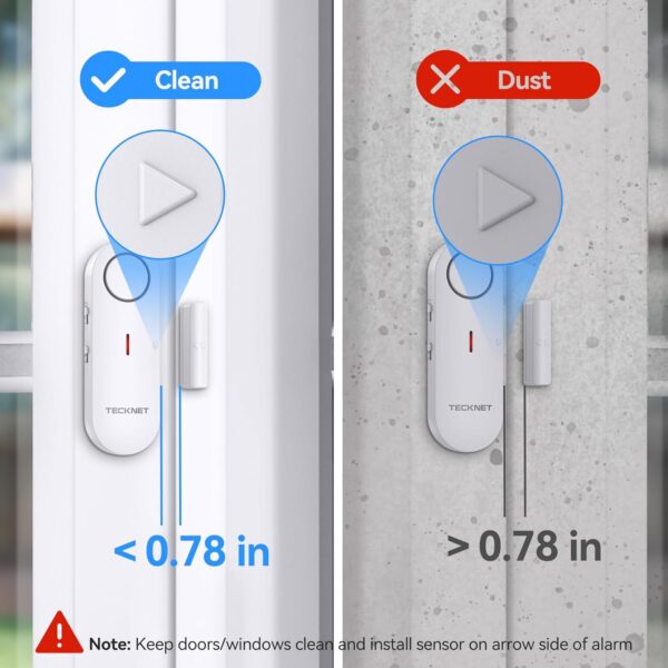 TECKNET Door Alarms for Kids Safety, Window Alarm Pool Alarm...