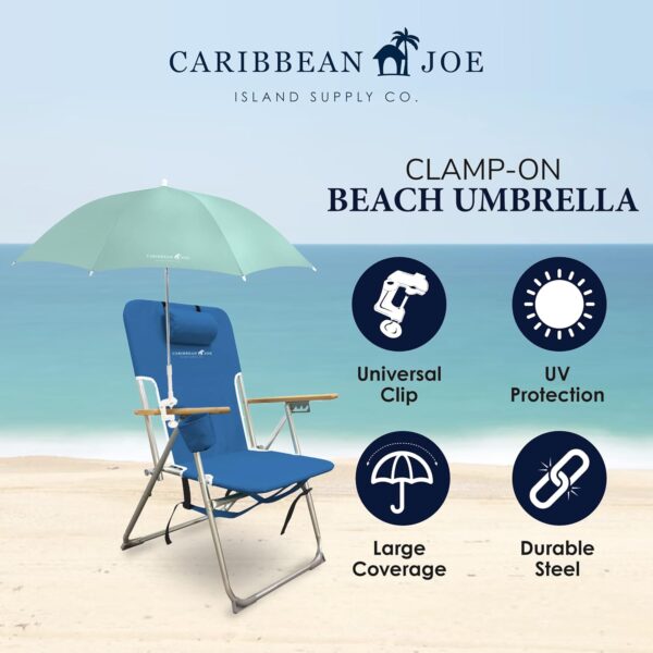 Beach Umbrella for Chair, Adjustable and Universal Clamp On ...