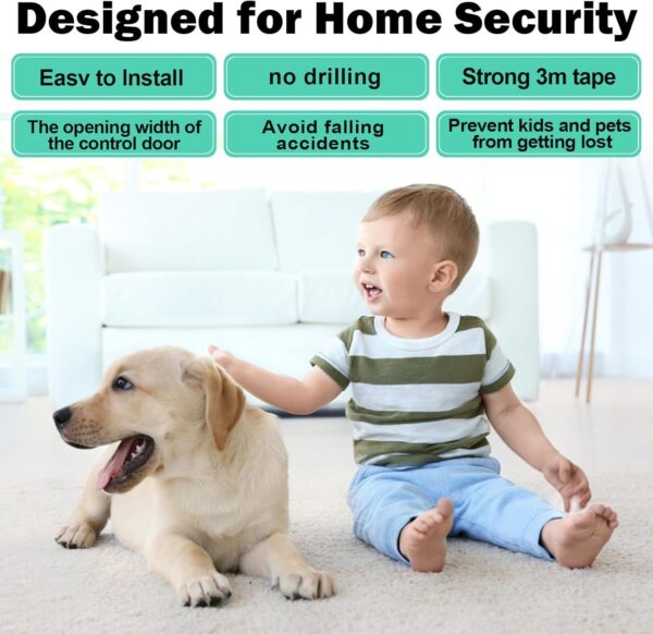 Sliding Door Lock, 2 Pack Child Safety Sliding Glass Door Lo...