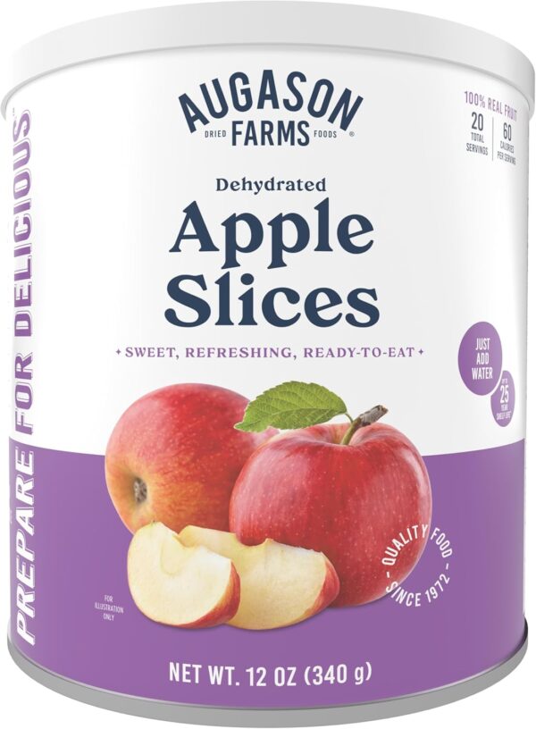 Augason Farms Dehydrated Apple Slices Can, Certified Gluten ...