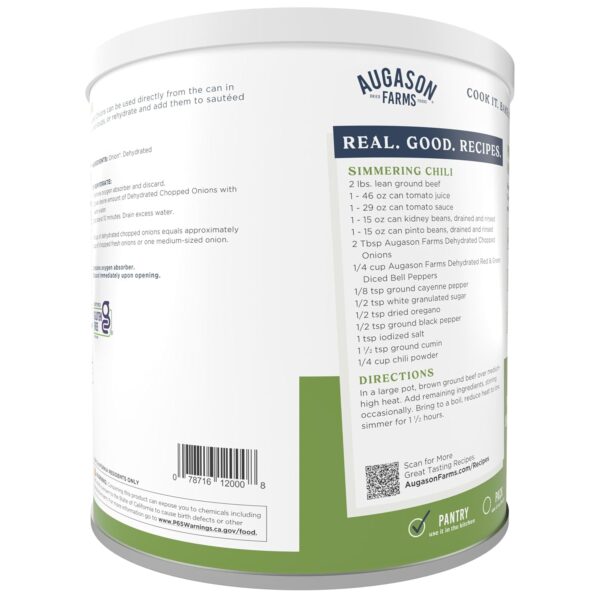 Augason Farms Dehydrated Chopped Onions Can, Emergency Food ...