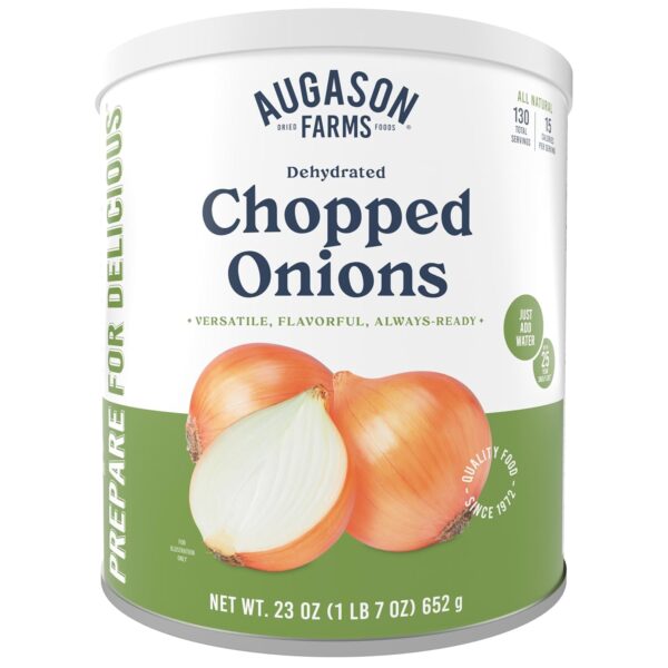 Augason Farms Dehydrated Chopped Onions Can, Emergency Food ...