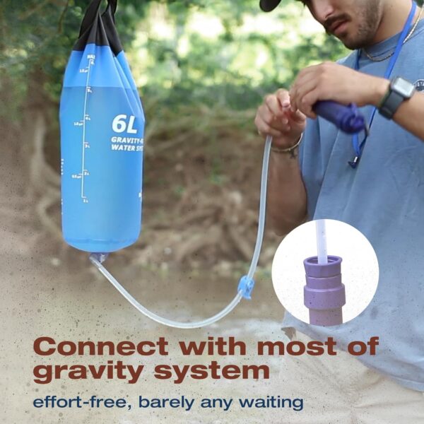 Membrane Solutions Water Filter Straw WS02, Detachable 4-Sta...